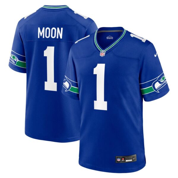 Warren Moon Seattle Seahawks Nike Throwback Retired Player Game Jersey - Royal