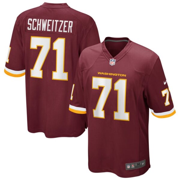 Men's Nike Wes Schweitzer Washington Football Team Burgundy Game Player Jersey