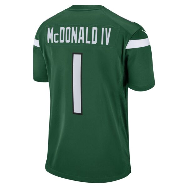 Men's New York Jets Will McDonald IV Nike Gotham Green 2023 NFL Draft First Round Pick Game Jersey