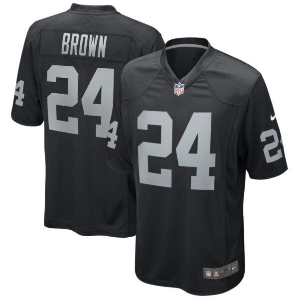 Men's Las Vegas Raiders Willie Brown Nike Black Game Retired Player Jersey