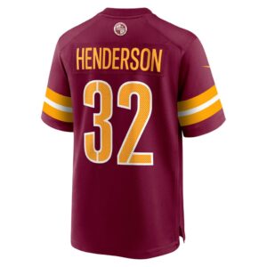 Men's Washington Commanders Xavier Henderson Nike Burgundy Team Game Jersey