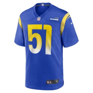 Zach VanValkenburg Los Angeles Rams Nike Team Game Jersey - Royal