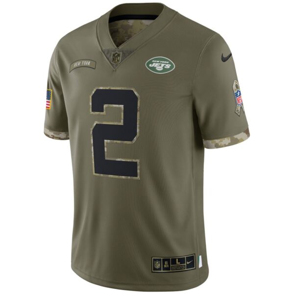 Men's New York Jets Nike Olive 2022 Salute To Service Limited Jersey