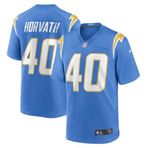 Men's Los Angeles Chargers Zander Horvath Nike Powder Blue Game Player Jersey