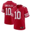 Men's San Francisco 49ers Zane Gonzalez Nike Scarlet Game Jersey