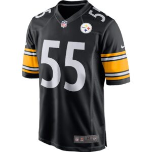 Men's Pittsburgh Steelers Devin Bush Nike Black Game Player Jersey