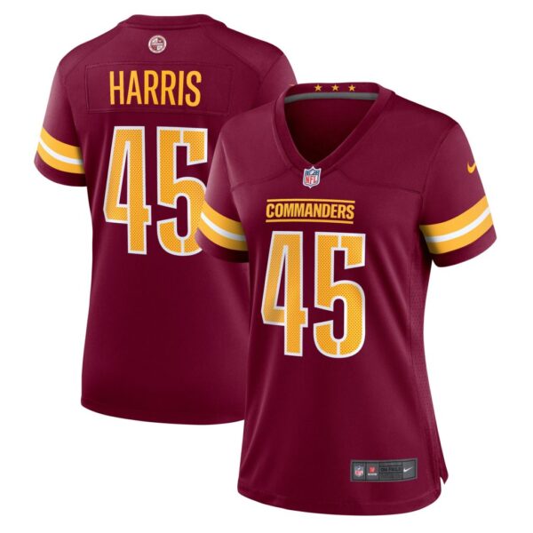 Women's Washington Commanders De'Jon Harris Nike Burgundy Game Player Jersey