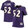 Ray Lewis Baltimore Ravens Mitchell & Ness Women's Legacy Replica Team Jersey - Purple