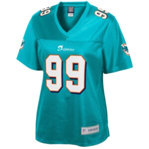 Jason Taylor Miami Dolphins NFL Pro Line Women's Retired Player Replica Jersey - Aqua