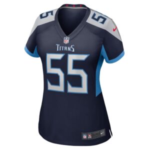 Women's Tennessee Titans Aaron Brewer Nike Navy Game Player Jersey