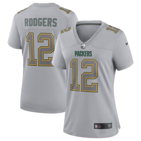 Women's Green Bay Packers Aaron Rodgers Nike Gray Atmosphere Fashion Game Jersey