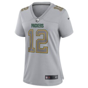 Women's Green Bay Packers Aaron Rodgers Nike Gray Atmosphere Fashion Game Jersey