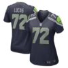 Women's Seattle Seahawks Abraham Lucas Nike College Navy Game Player Jersey