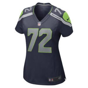 Women's Seattle Seahawks Abraham Lucas Nike College Navy Game Player Jersey