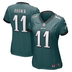 Women's Philadelphia Eagles A.J. Brown Nike Midnight Green Player Game Jersey