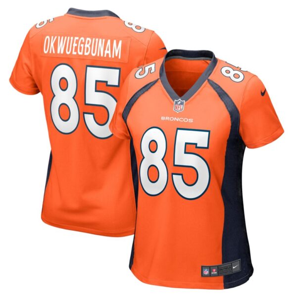 Women's Denver Broncos Albert Okwuegbunam Nike Orange Game Jersey