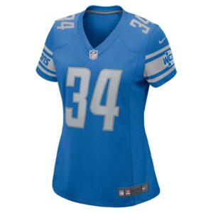 Women's Detroit Lions Alex Anzalone Nike Blue Nike Game Jersey