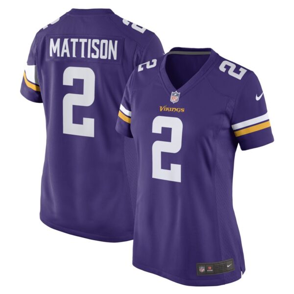 Women's Minnesota Vikings Alexander Mattison Nike Purple Game Player Jersey