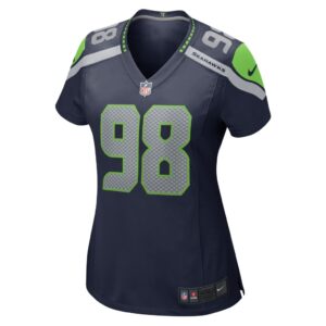 Women's Seattle Seahawks Alton Robinson Nike College Navy Game Jersey