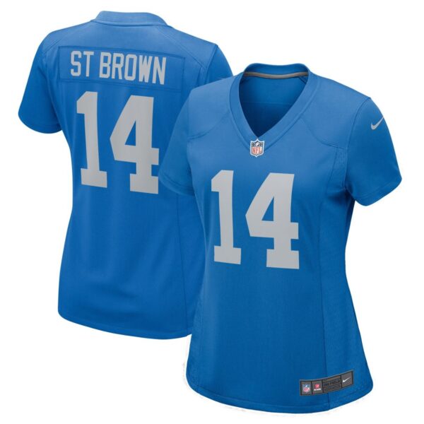 Women's Detroit Lions Amon-Ra St. Brown Nike Blue Player Game Jersey