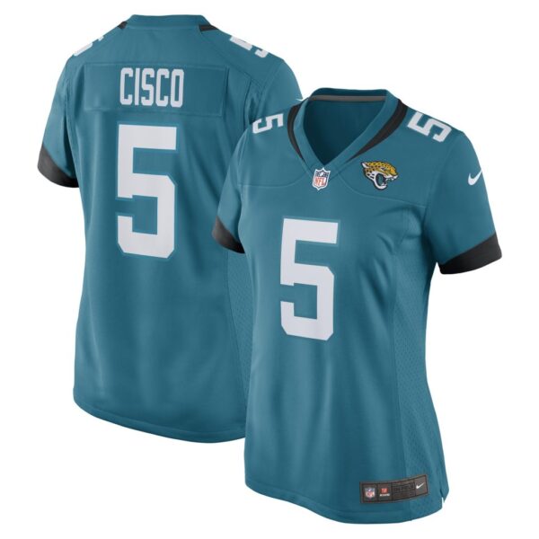 Women's Jacksonville Jaguars Andre Cisco Nike Teal Game Player Jersey