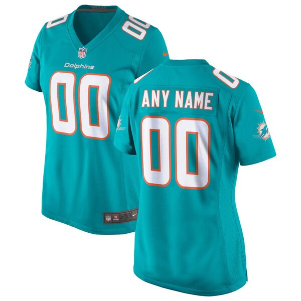 Miami Dolphins Nike Women's Custom Game Jersey - Aqua