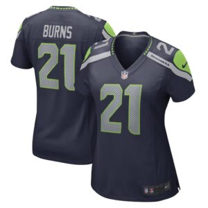 Women's Seattle Seahawks Artie Burns Nike College Navy Game Player Jersey