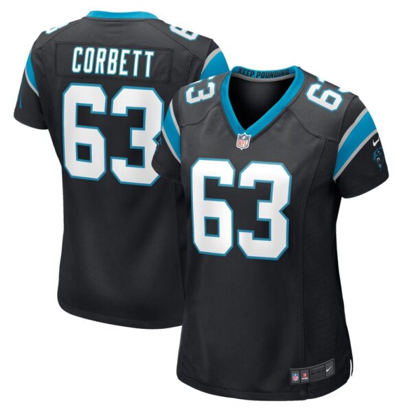 Women's Carolina Panthers Austin Corbett Nike Black Game Jersey