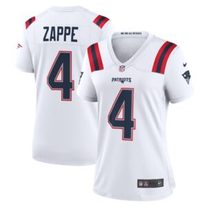 Women's New England Patriots Bailey Zappe Nike White Game Player Jersey