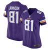 Women's Minnesota Vikings Bisi Johnson Nike Purple Game Jersey