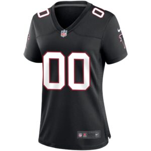 Atlanta Falcons Nike Women's Throwback Custom Game Jersey - Black