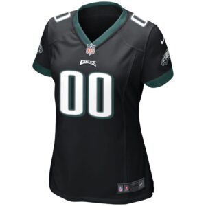 Philadelphia Eagles Nike Women's Alternate Custom Game Jersey - Black