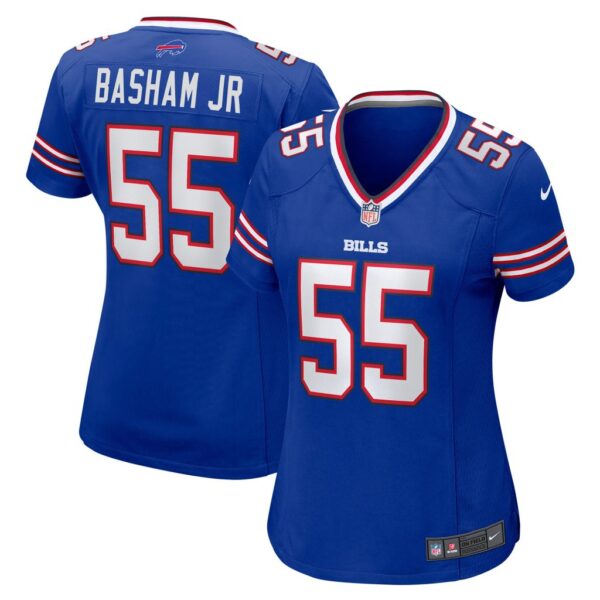 Women's Buffalo Bills Boogie Basham Nike Royal Game Player Jersey