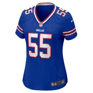 Women's Buffalo Bills Boogie Basham Nike Royal Game Player Jersey