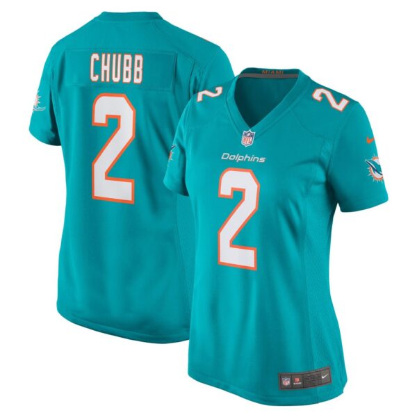 Women's Miami Dolphins Bradley Chubb Nike Aqua Game Player Jersey