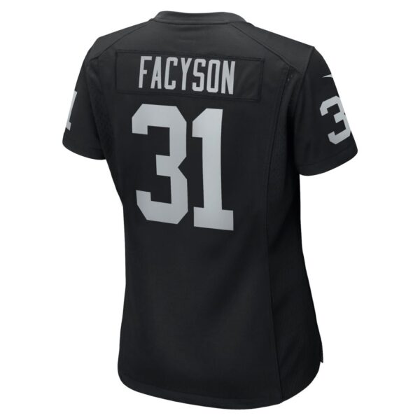 Brandon Facyson Las Vegas Raiders Nike Women's Team Game Jersey - Black