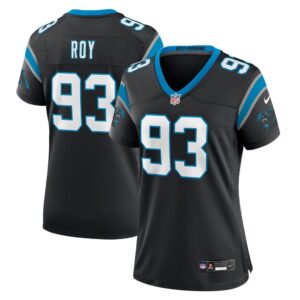 Women's Carolina Panthers Bravvion Roy Nike Black Team Game Jersey