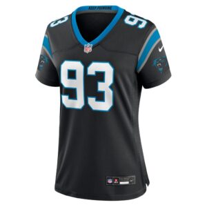 Women's Carolina Panthers Bravvion Roy Nike Black Team Game Jersey