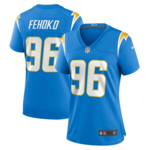 Women's Los Angeles Chargers Breiden Fehoko Nike Powder Blue Nike Game Player Jersey