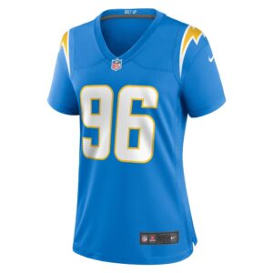 Women's Los Angeles Chargers Breiden Fehoko Nike Powder Blue Nike Game Player Jersey