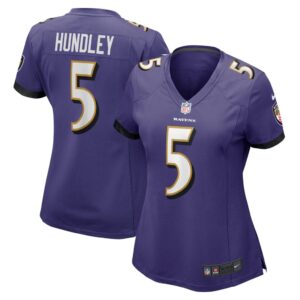 Women's Baltimore Ravens Brett Hundley Nike Purple Home Game Player Jersey