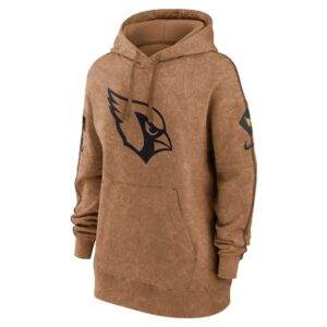 Arizona Cardinals Nike Women's 2023 Salute to Service Pullover Hoodie - Brown