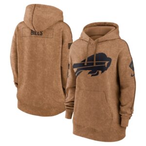 Buffalo Bills Nike Women's 2023 Salute to Service Pullover Hoodie - Brown