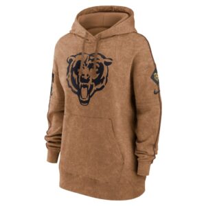 Chicago Bears Nike Women's 2023 Salute to Service Pullover Hoodie - Brown