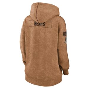 Chicago Bears Nike Women's 2023 Salute to Service Pullover Hoodie - Brown