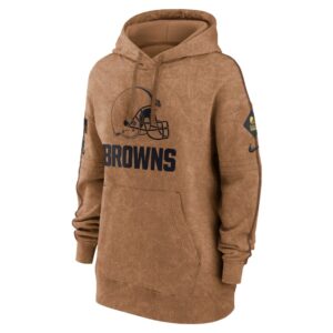 Cleveland Browns Nike Women's 2023 Salute to Service Pullover Hoodie - Brown