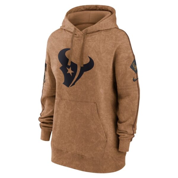 Houston Texans Nike Women's 2023 Salute to Service Pullover Hoodie - Brown