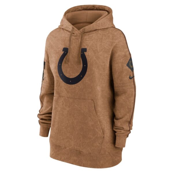 Indianapolis Colts Nike Women's 2023 Salute to Service Pullover Hoodie - Brown