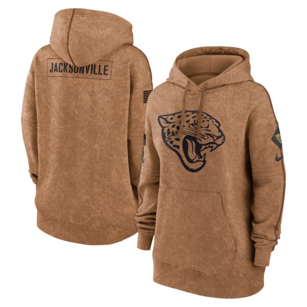 Jacksonville Jaguars Nike Women's 2023 Salute to Service Pullover Hoodie - Brown