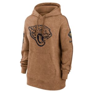 Jacksonville Jaguars Nike Women's 2023 Salute to Service Pullover Hoodie - Brown